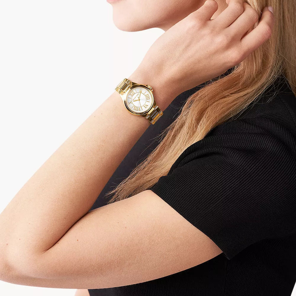 Michael Kors Camille Women's Three-Hand Gold-Tone Stainless Steel Watch