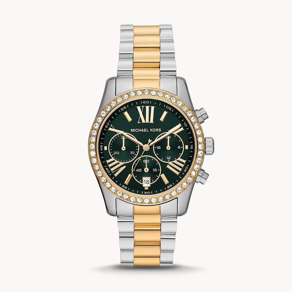 Michael kors two hotsell tone lexington watch