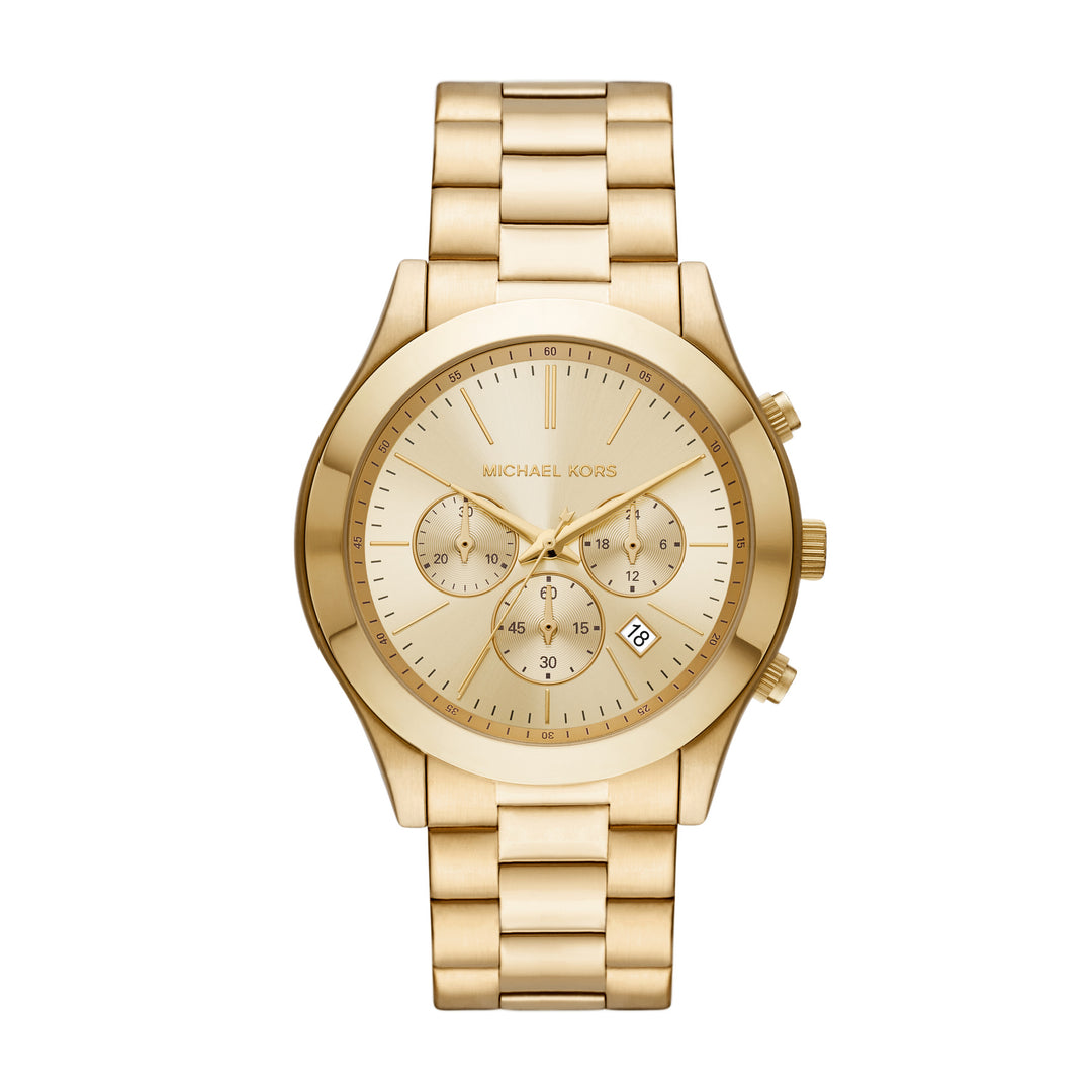 Michael Kors Slim Runway Chronograph Quartz Champagne Dial Men's Watch - MK8909