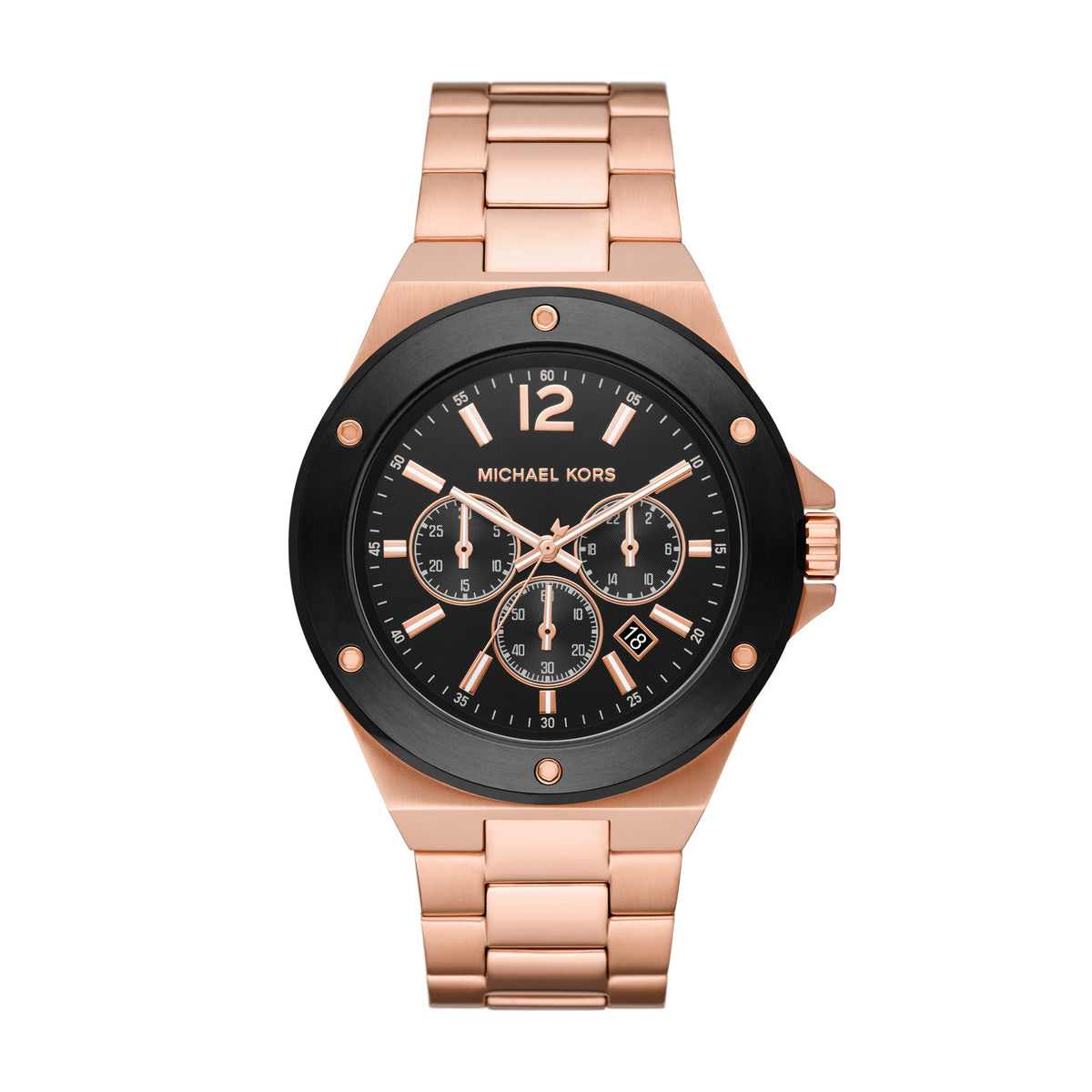 Michael Kors Lennox Chronograph Rose Gold-Tone Stainless Steel Men's Watch