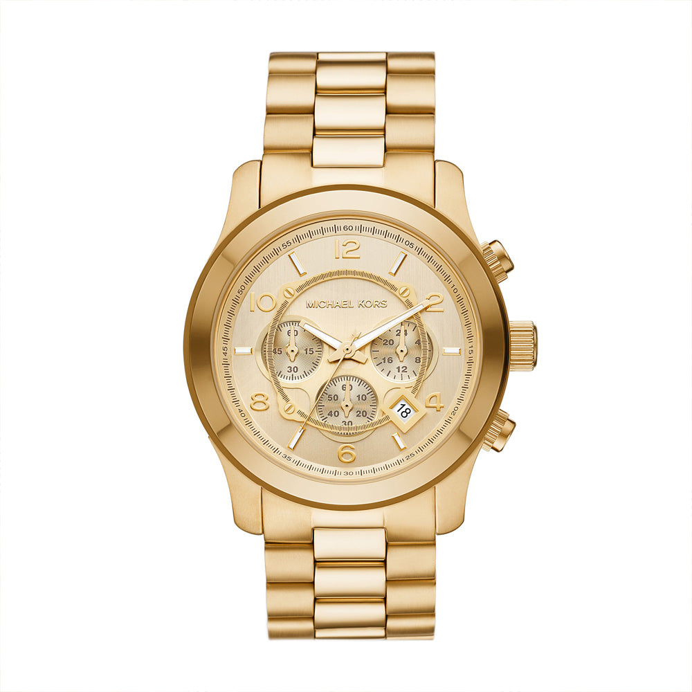 Michael Kors Runway Men s Chronograph Gold Tone Stainless Steel Watch The Watch House