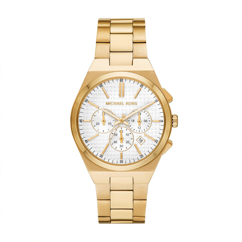Michael Kors Lennox Men's Chronograph Gold-Tone Stainless Steel Watch - MK9120