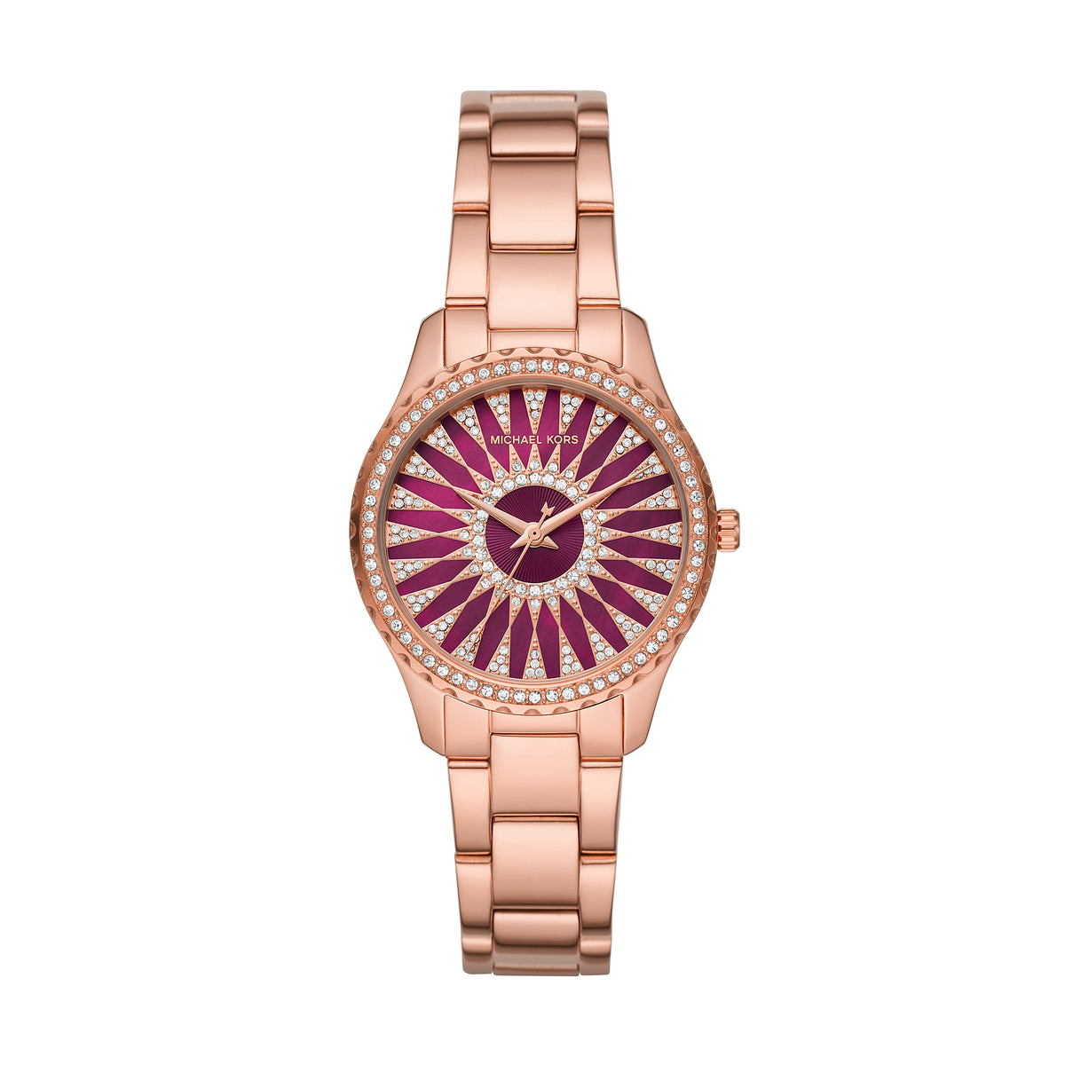 Michael Kors Mother of Pearl Analog Women's Watch Gold Plated Metal Bracelet