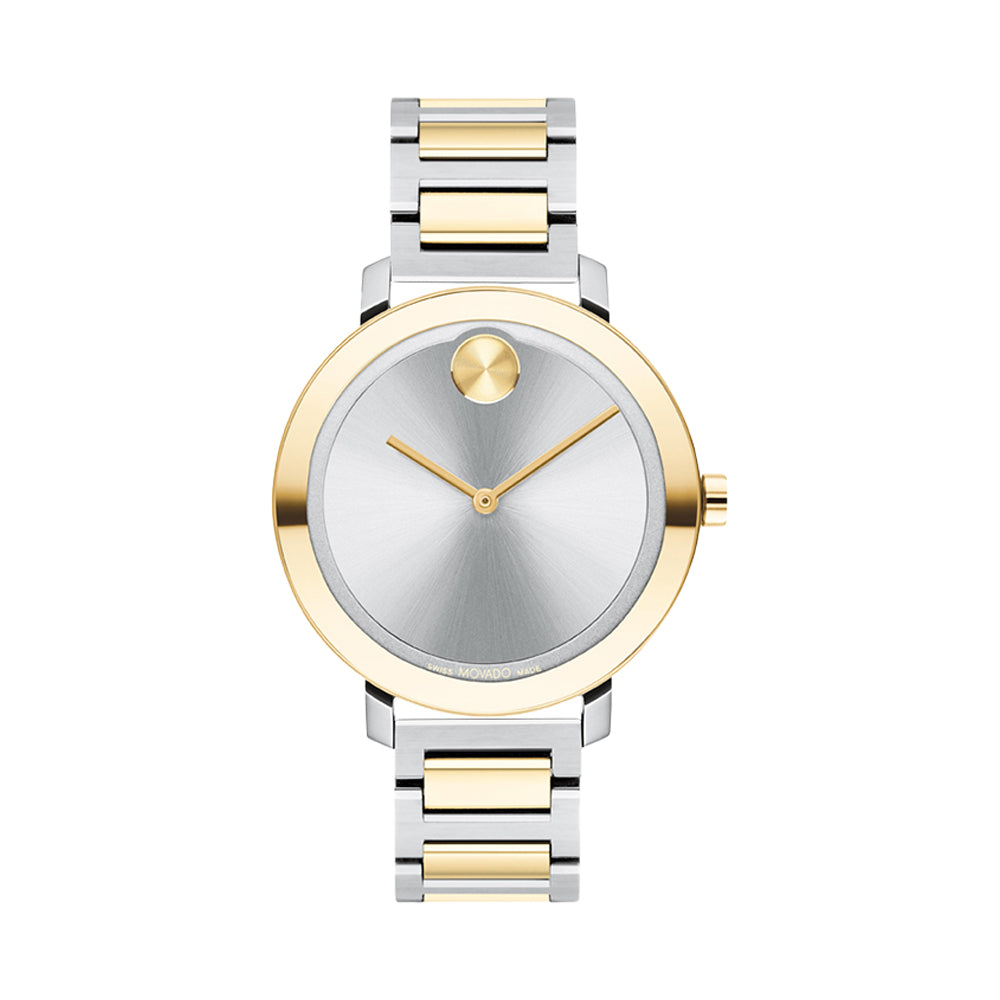 Movado Bold Women's Watch Gold & Silver Tone Case Quartz
