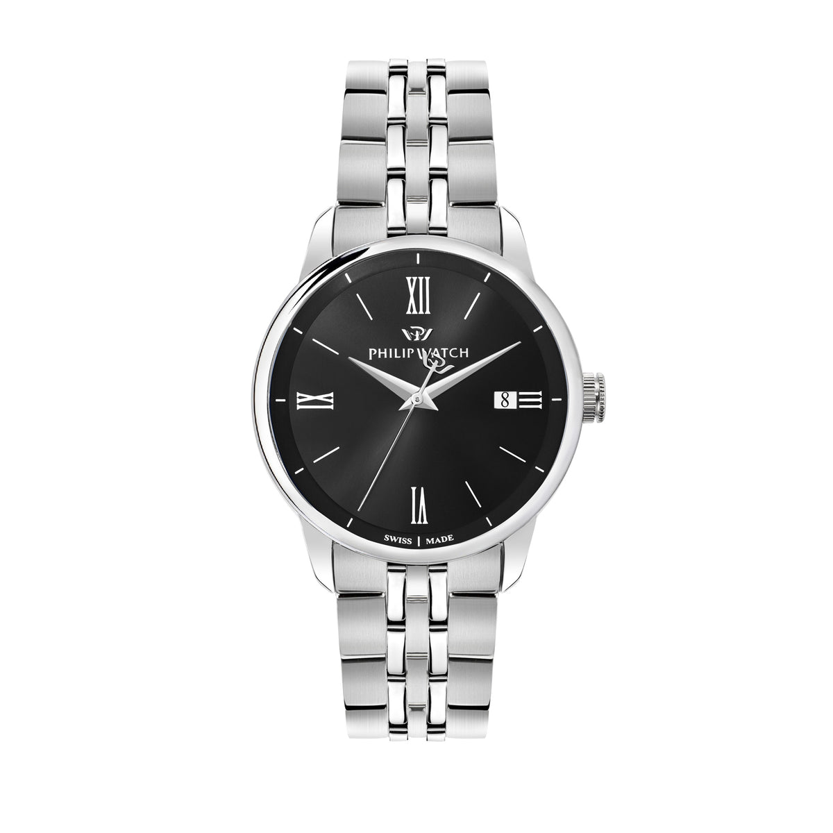 Philip Watch Anniversary 40MM 3H Black Dial BR SS