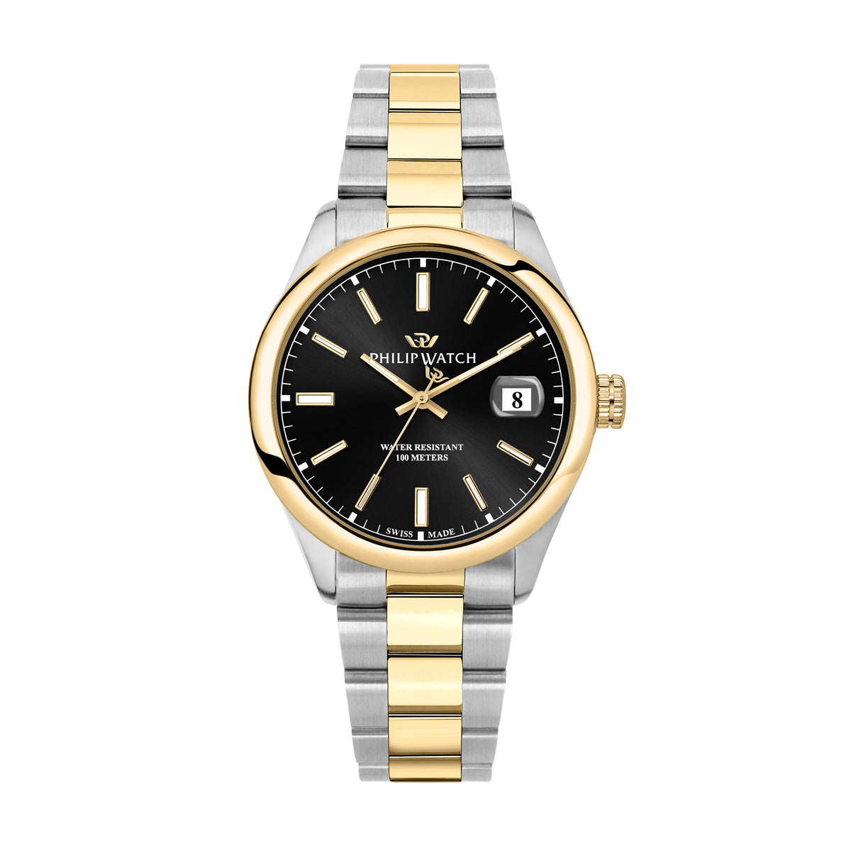 Philip Watch Caribe 39MM 3H Black Dial BR SS+YG
