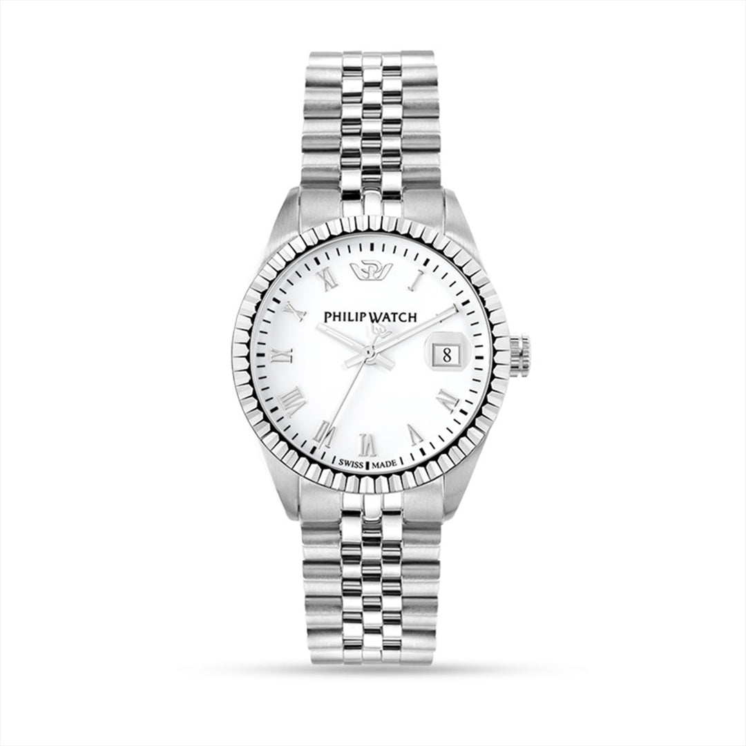 Philip Watch CARIBE 35mm 3H WHITE DIAL BRAC SS