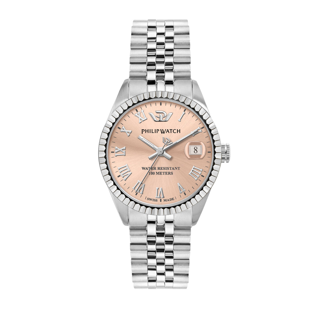 Philip Watch CARIBE 35MM 3H VINTAGE ROSE DIAL BR SS