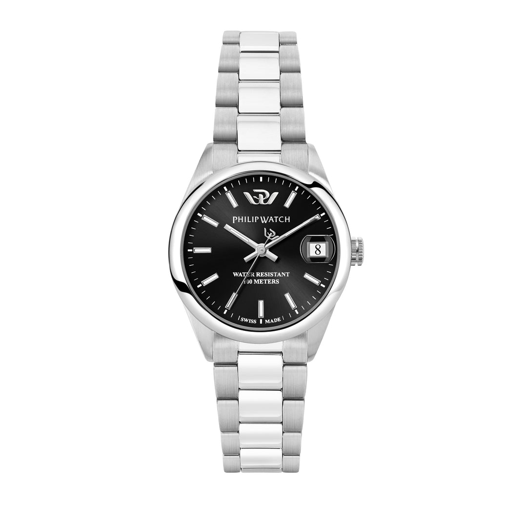 Philip Watch CARIBE 31MM 3H BLACK DIAL BR SS