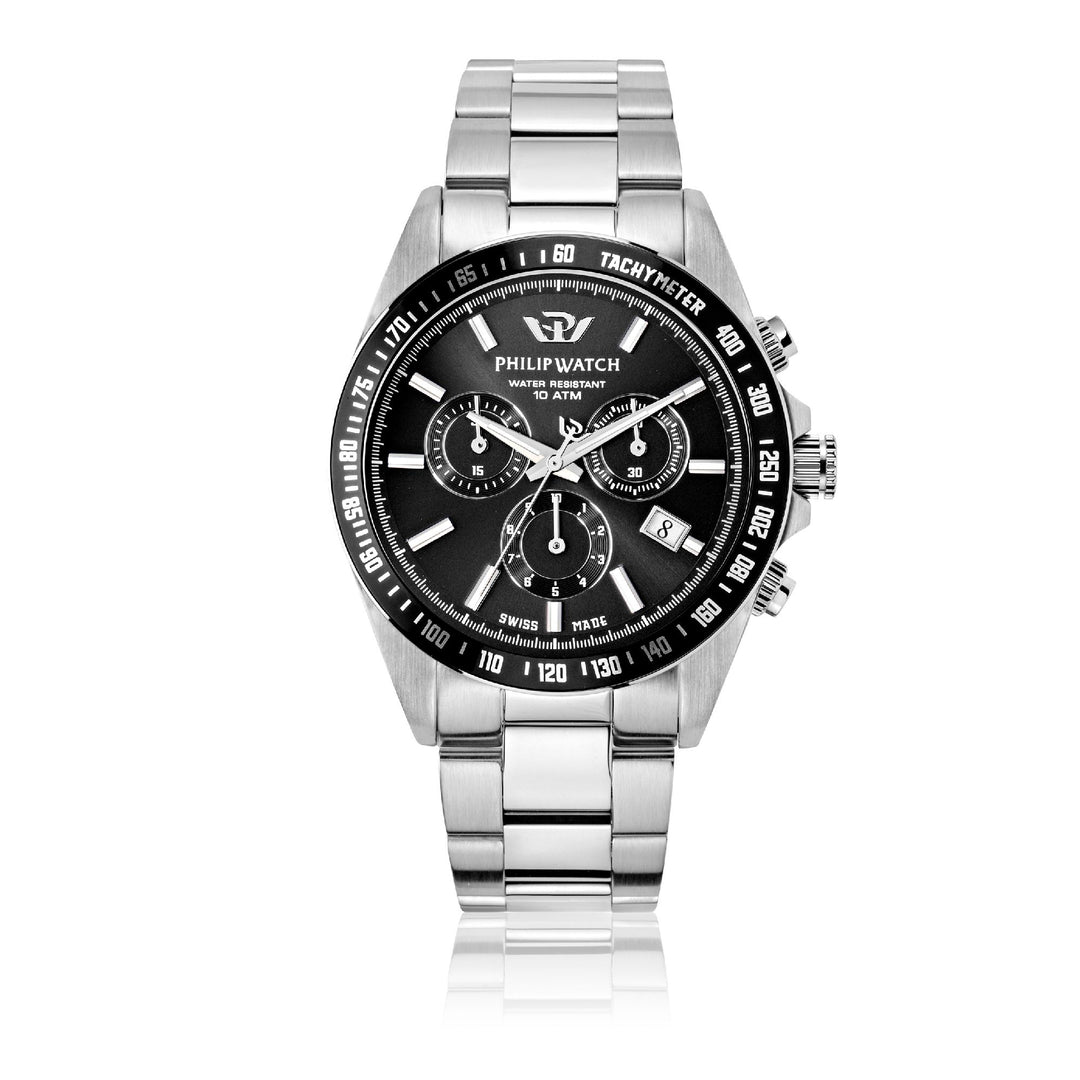 Philip Watch CARIBE 42mm CHR BLACK DIAL BRAC SS