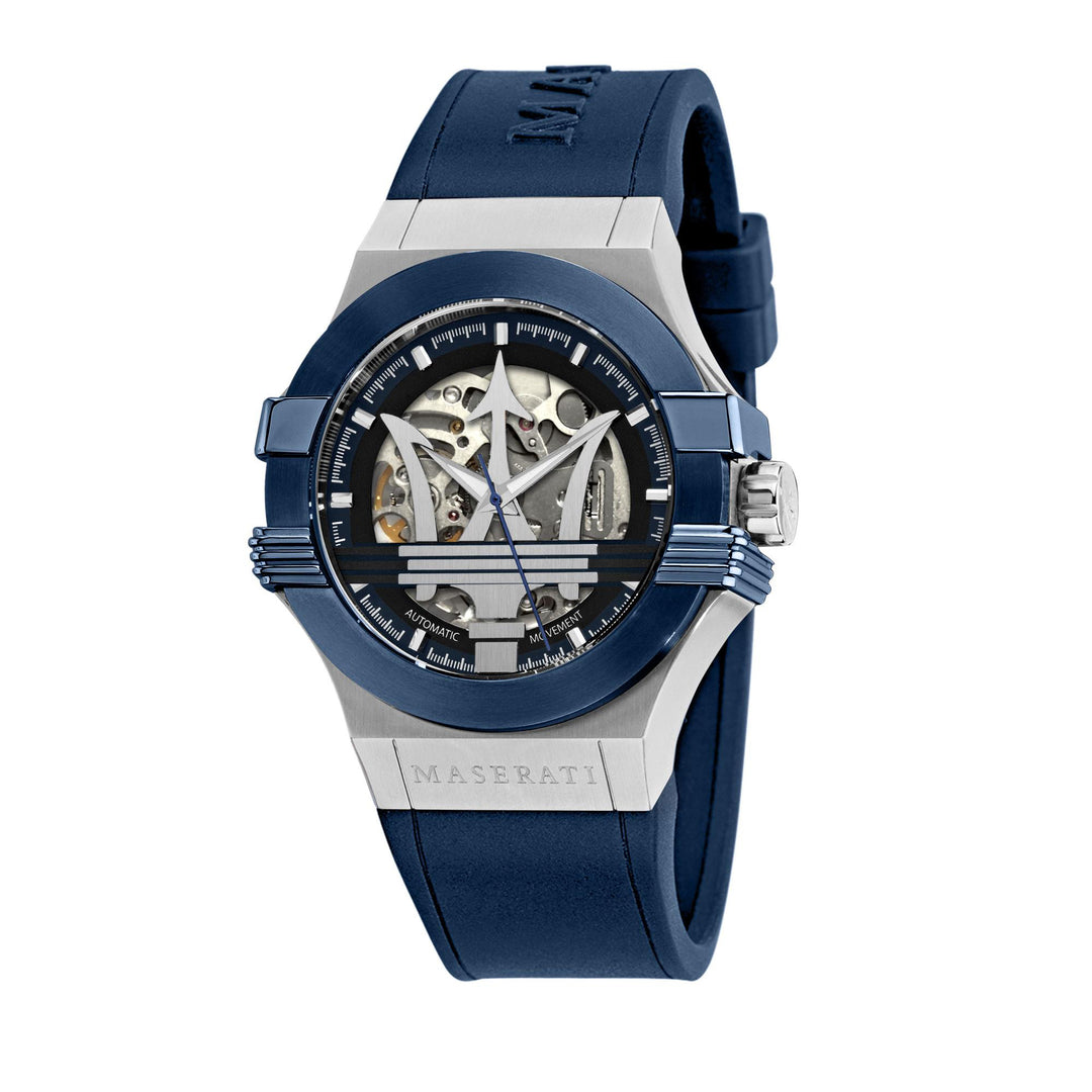 MASERATI POTENZA AUTO 42MM BLK+BLUE DIAL BLUE ST