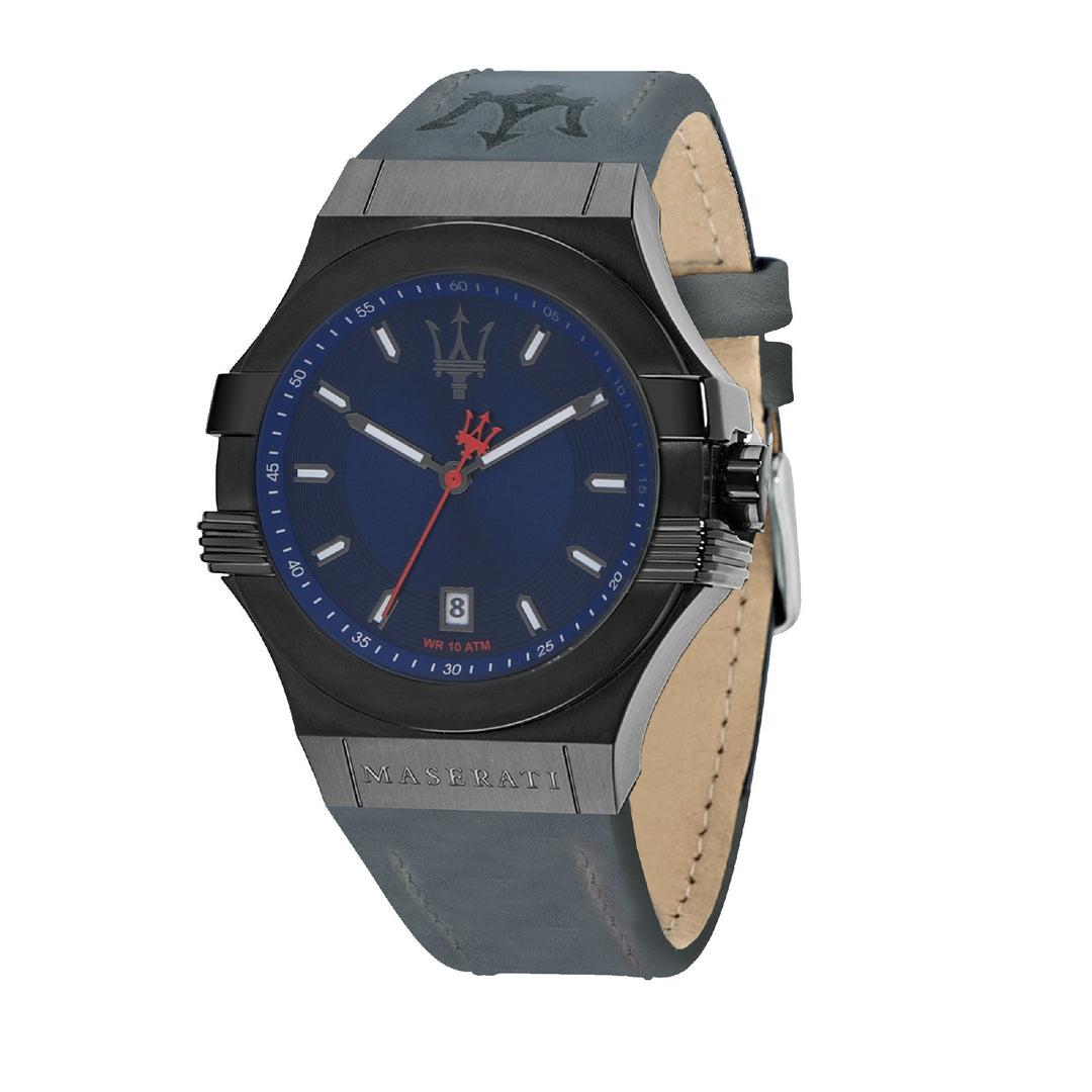 MASERATI POTENZA 45mm 3H BLUE DIAL BLUE STRAP