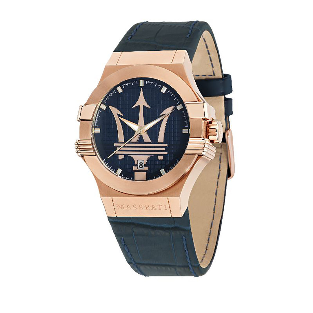 MASERATI POTENZA 40MM 3H BLUE DIAL BLUE STRAP