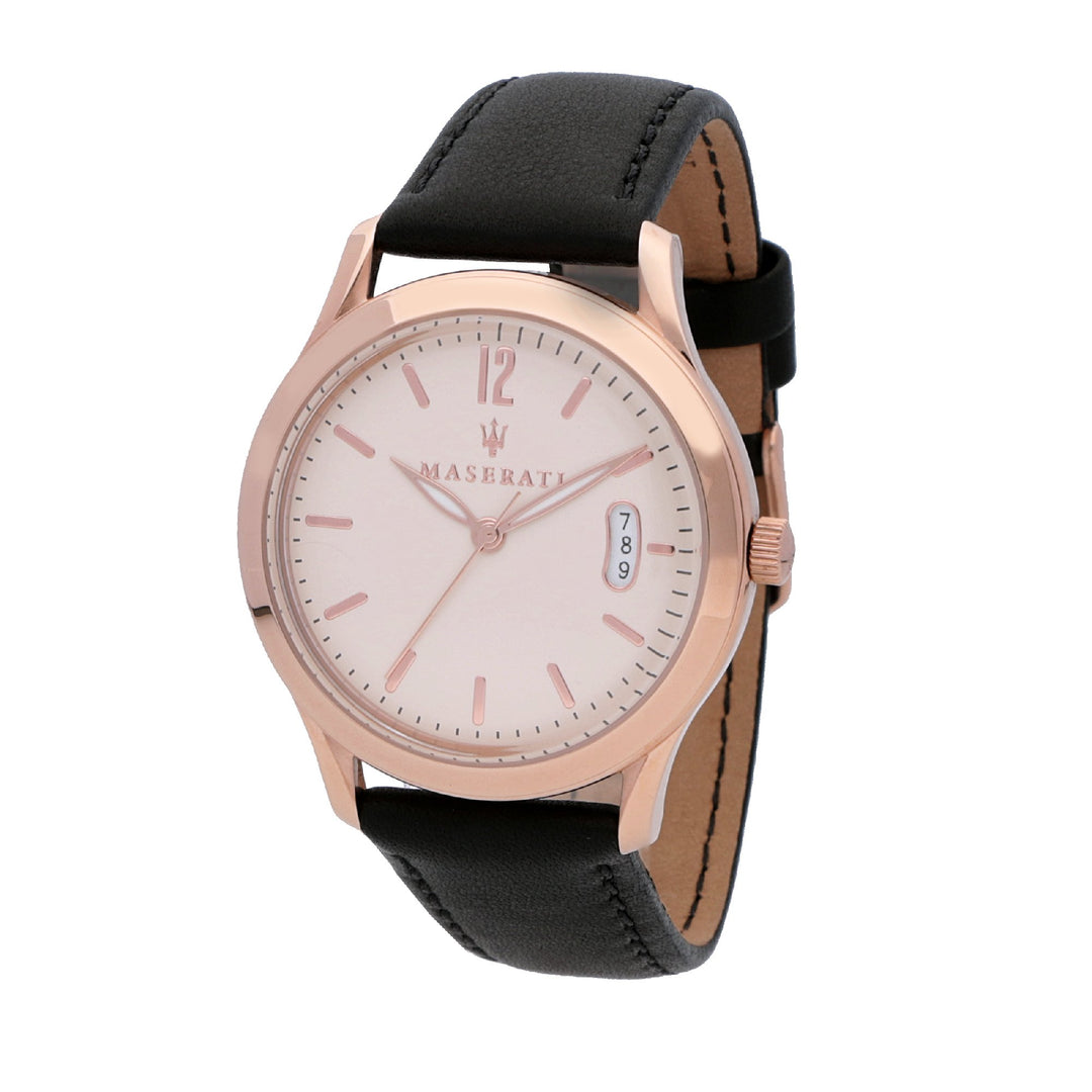 MASERATI TRADIZIONE 40mm 3H IVORY DIAL BLACK ST
