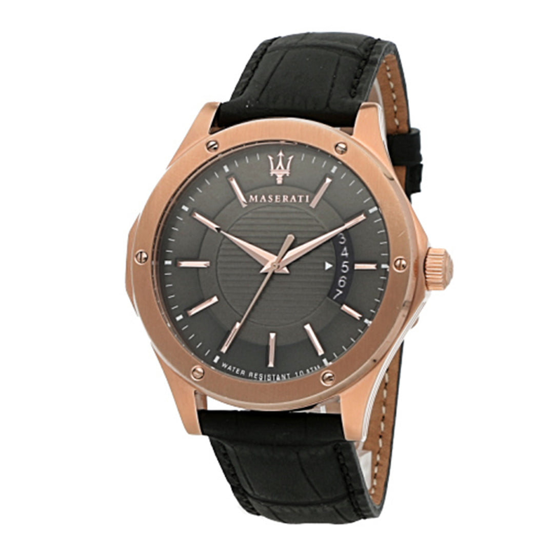 MASERATI CIRCUITO 42mm 3H D.GRAY DIAL BLACK ST