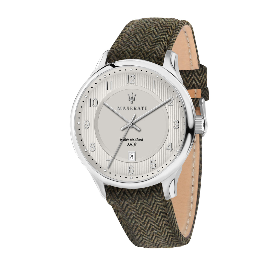 MASERATI DANDY ATTITUDE 43mm 3H IVORY D GREEN STR