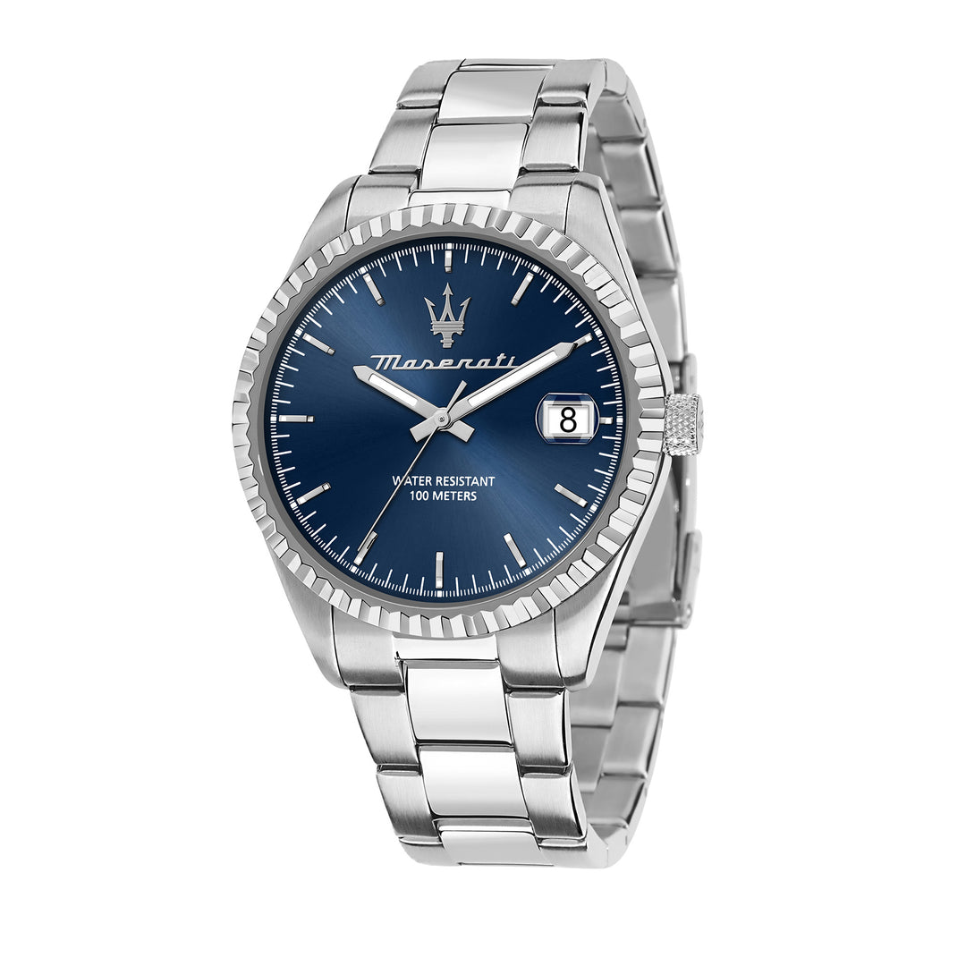MASERATI COMPETIZIONE 43MM 3H BLUE DIAL BR SS