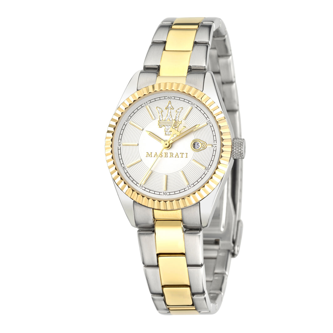 MASERATI COMPETIZIONE 31MM 3H SILVER DIAL BRAC YG