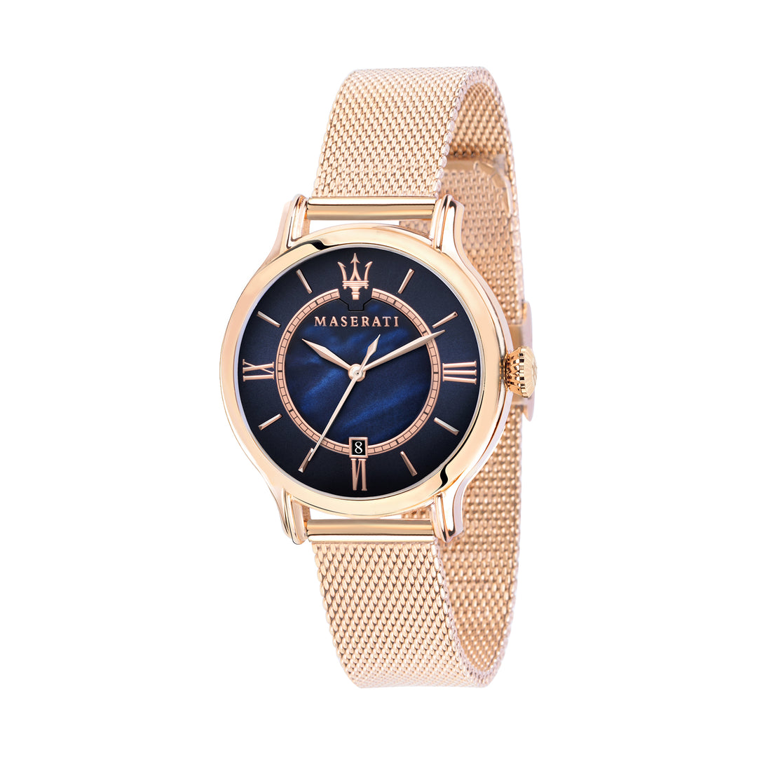 MASERATI EPOCA 34mm 3H BLUE DIAL RG MESH BAND