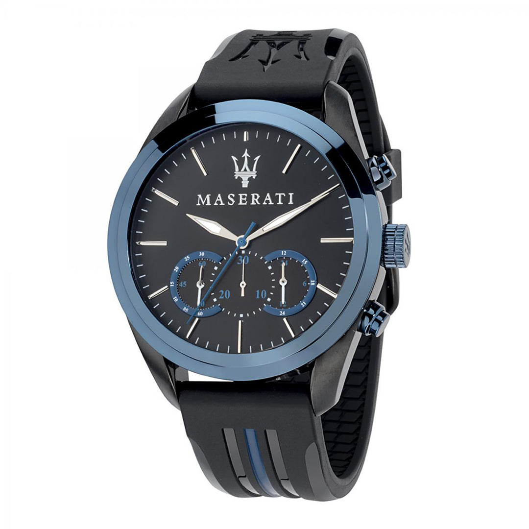 MASERATI TRAGUARDO 45MM CHR BLU DL SIL ST B IP BK