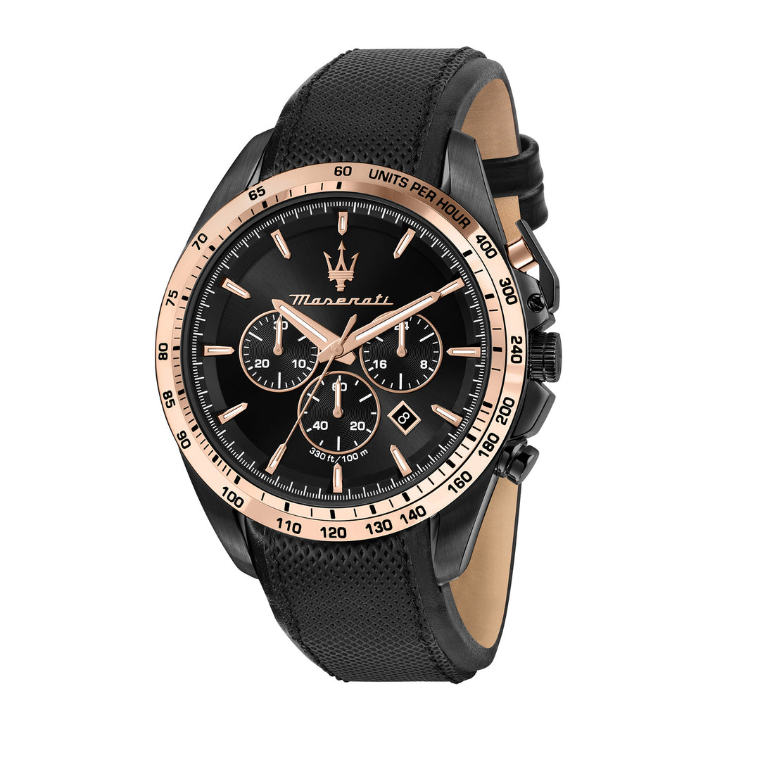 MASERATI TRAGUARDO 45MM CHR BLACK DIAL ST BLACK