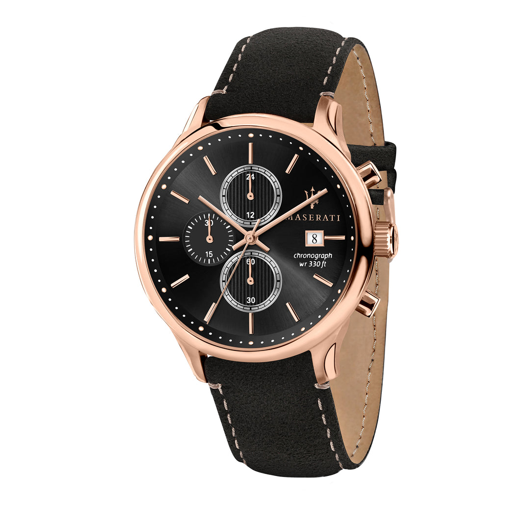 MASERATI DANDY ATTITUDE 43mm CHR BLACK DIAL BLK S