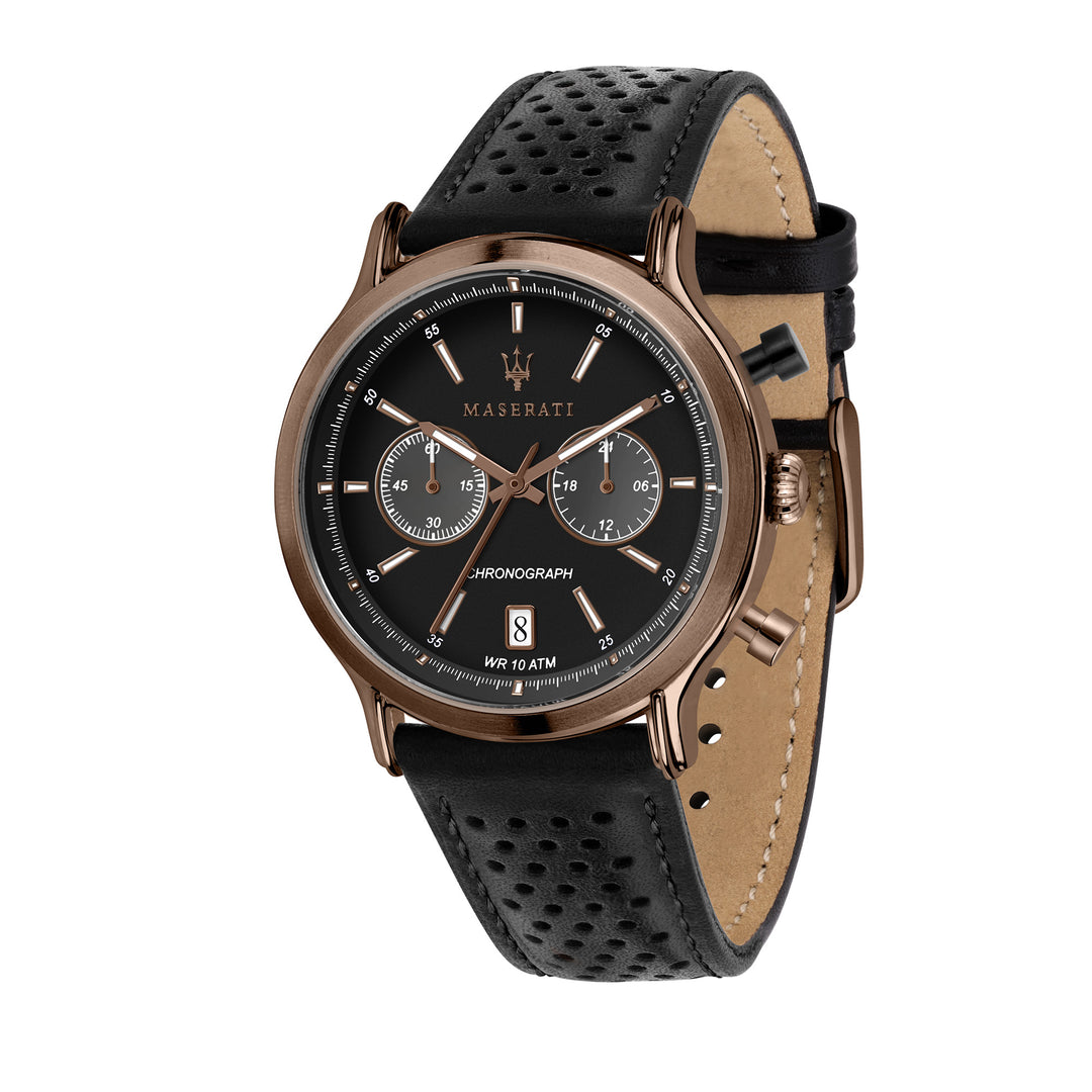 MASERATI EPOCA RACING 42mm CHR BLACK DIAL BLK ST