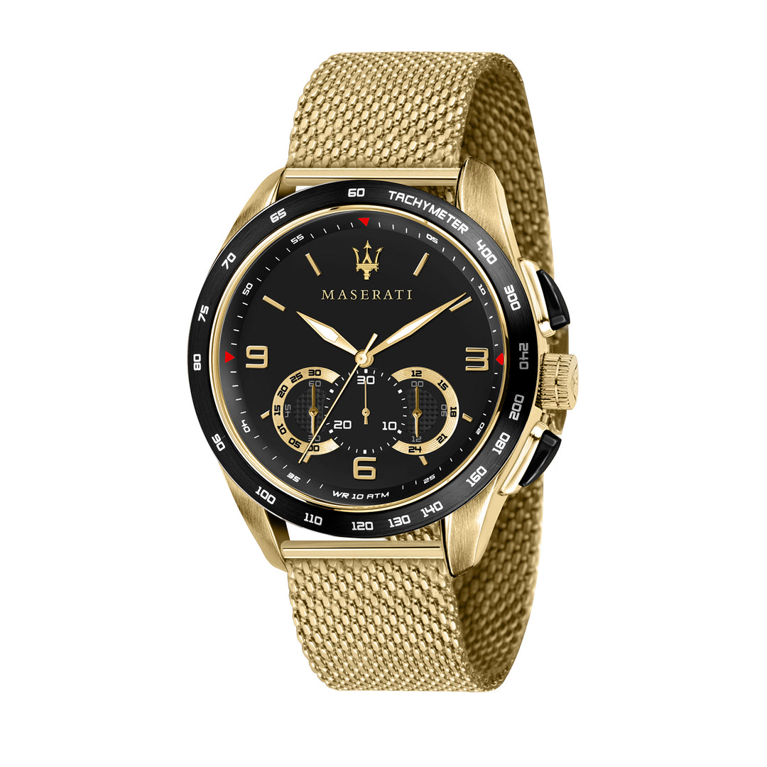 MASERATI TRAGUARDO 45MM CHR BLACK DIAL YG BR