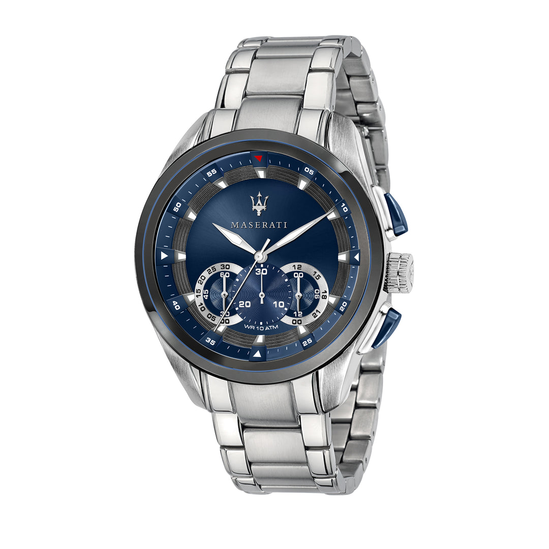 MASERATI TRAGUARDO 45MM CHR BLUE DIAL BR SS