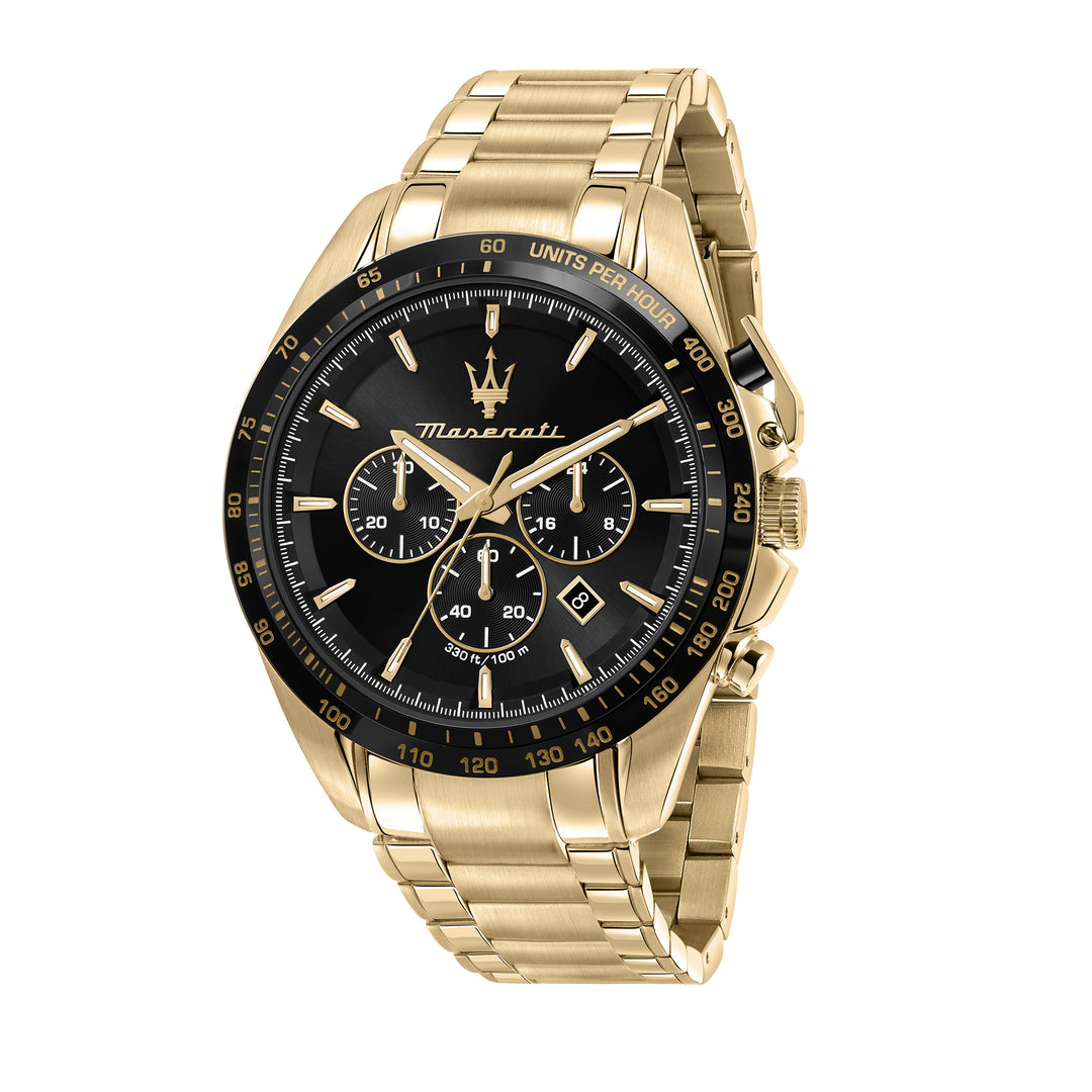 MASERATI TRAGUARDO 45MM CHR BLACK DIAL BR YG