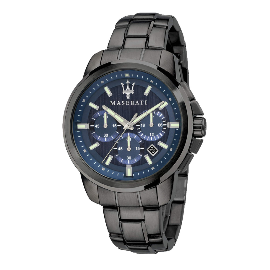 MASERATI SUCCESSO 45mm CHR BLUE DIAL BR GUN
