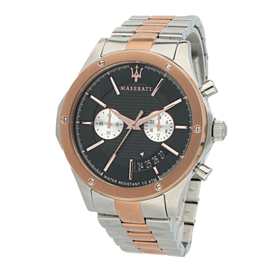 MASERATI CIRCUITO 44mm CHRO BLACK DIAL BR SS+RG