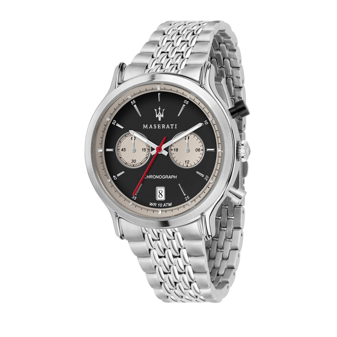 MASERATI EPOCA RACING 42mm CHR BLACK DIAL BR SS