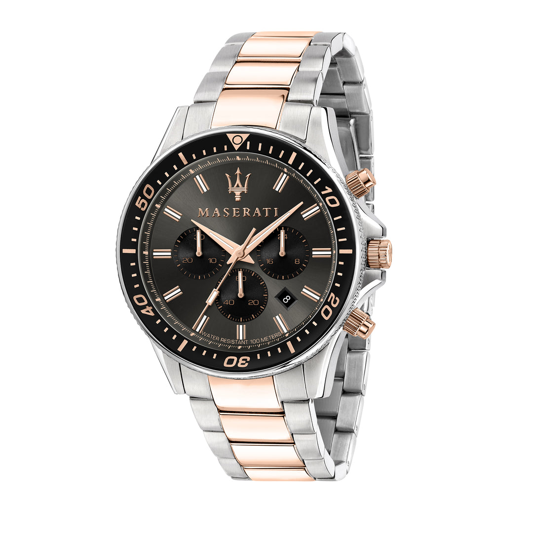 MASERATI SFIDA 44MM CHR GUN DIAL BR SS+RG