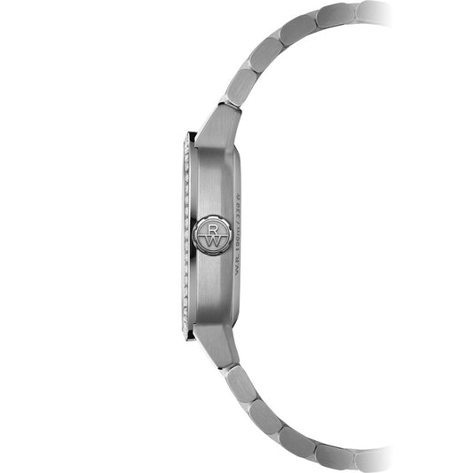 Raymond Weil Freelancer Women's Automatic Blue Dial Bracelet Diamond Watch 34.5mm