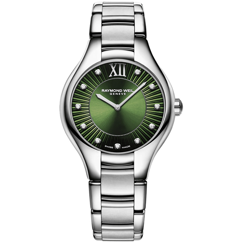 Raymond Weil Women s Diamond Noemia Quartz Green Dial Watch The