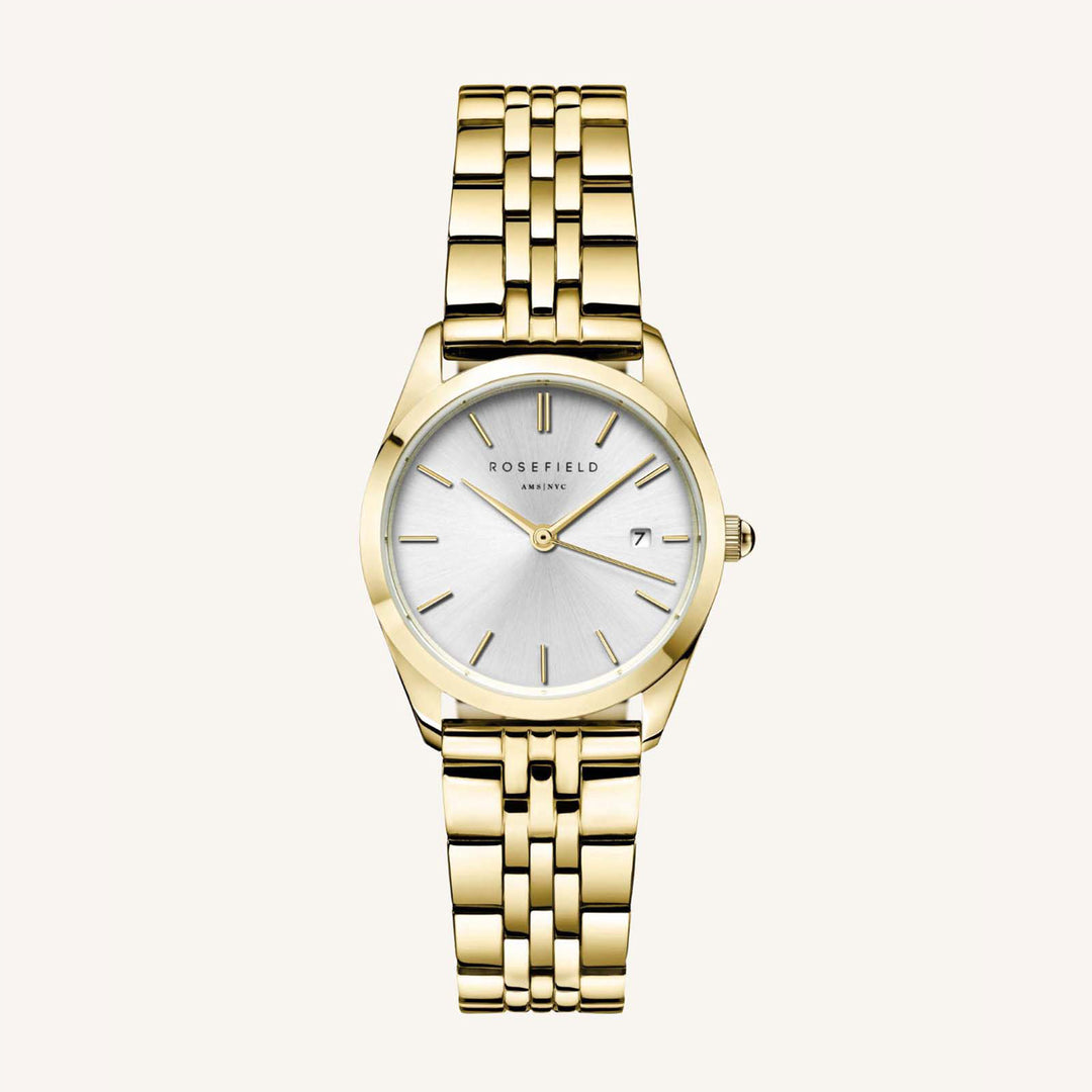 Rosefield The Ace XS Silver Sunray Steel GoldLadies Watch