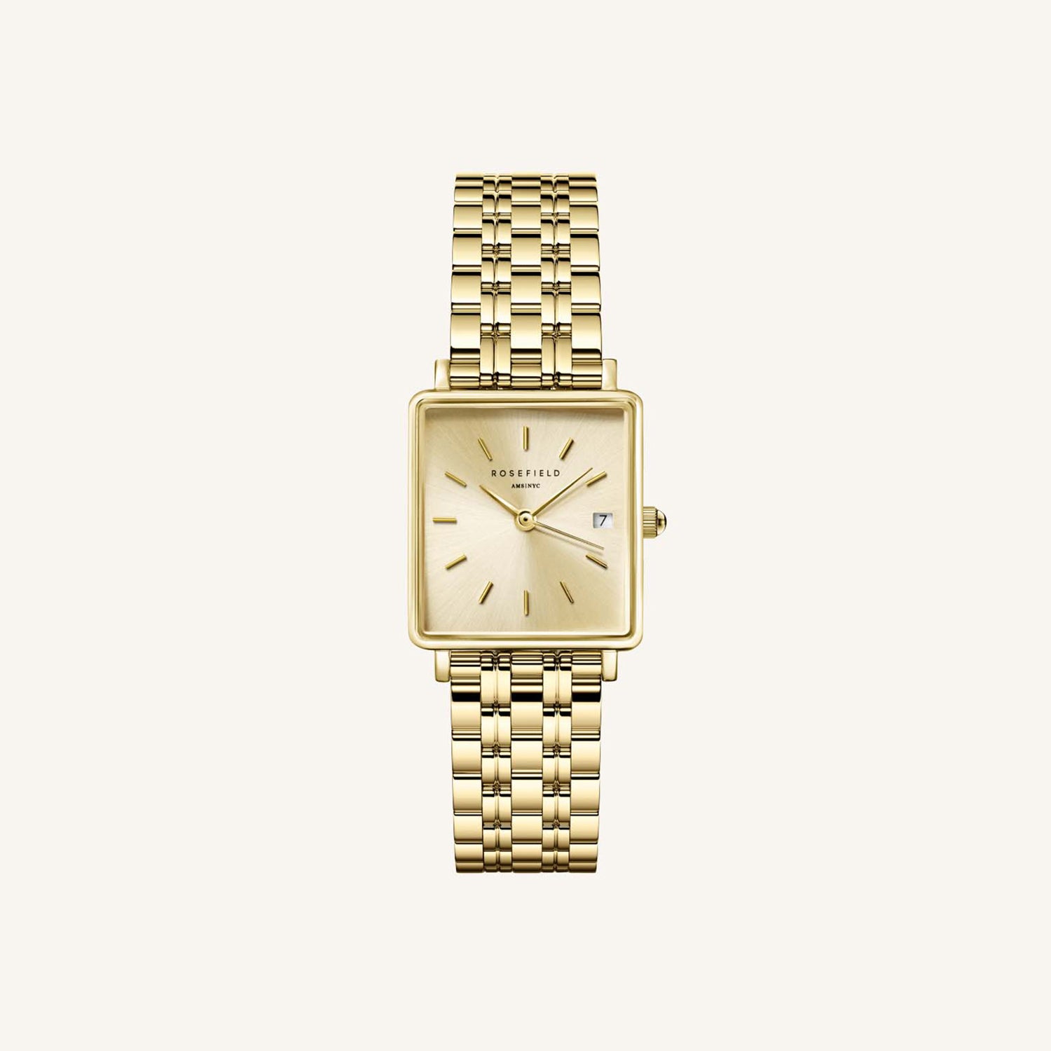 Rosefield Boxy XS Champagne Steel GoldLadies Watch The Watch House