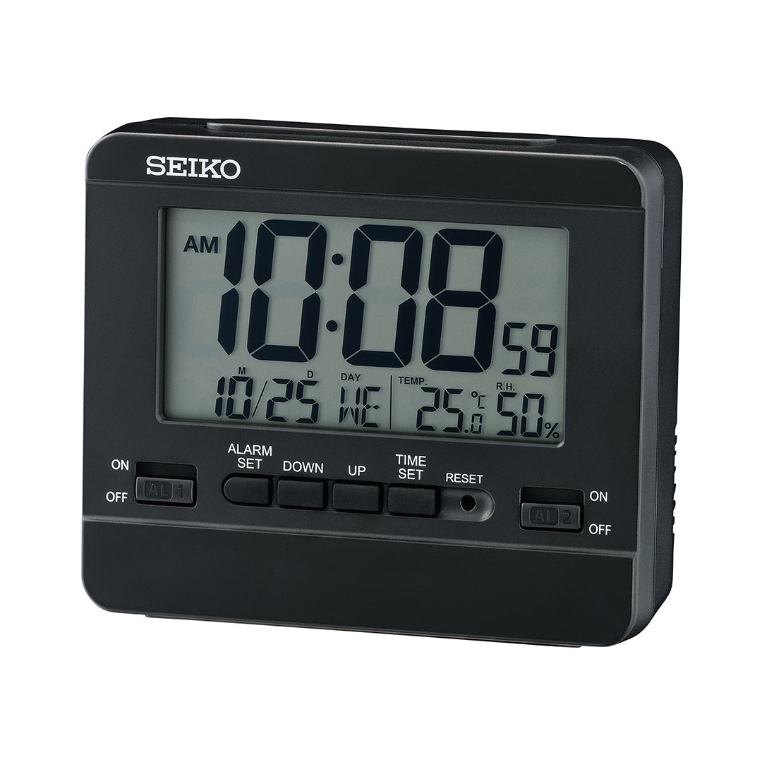 Seiko Plastic Desk Clock With Thermometer The Watch House