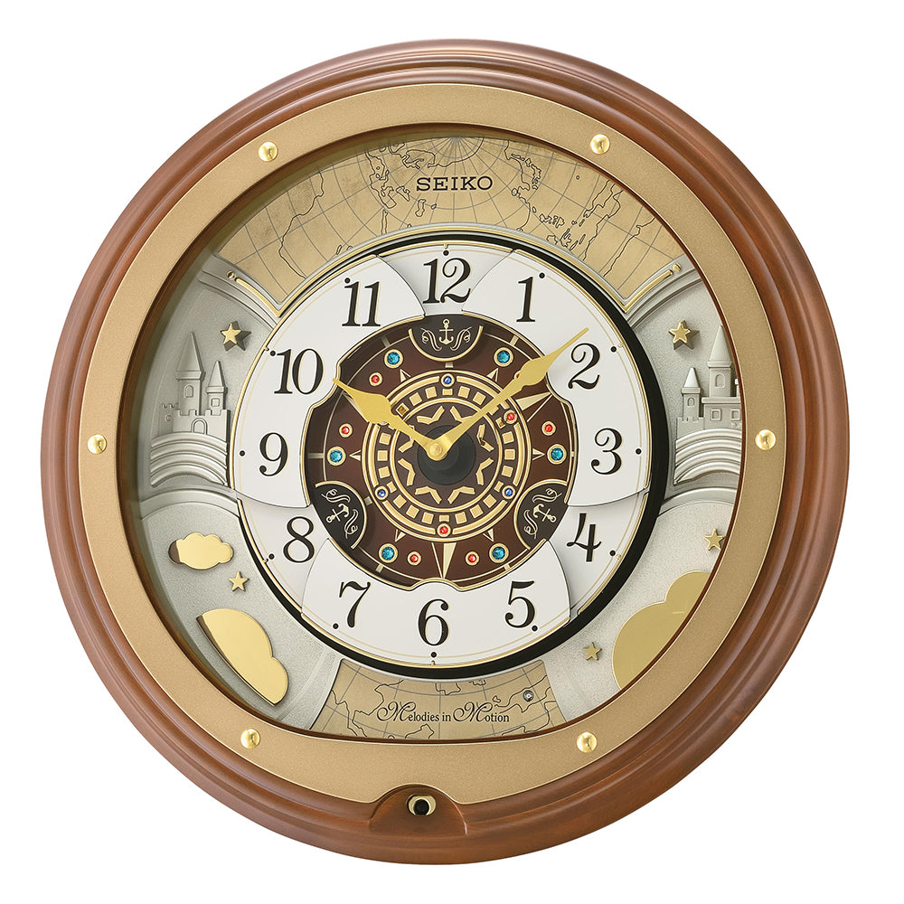 QXM381B Seiko Wooden Wall Clock The Watch House