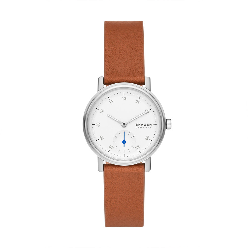 SKAGEN KUPPEL LILLE WOMEN'S LEATHER WATCH