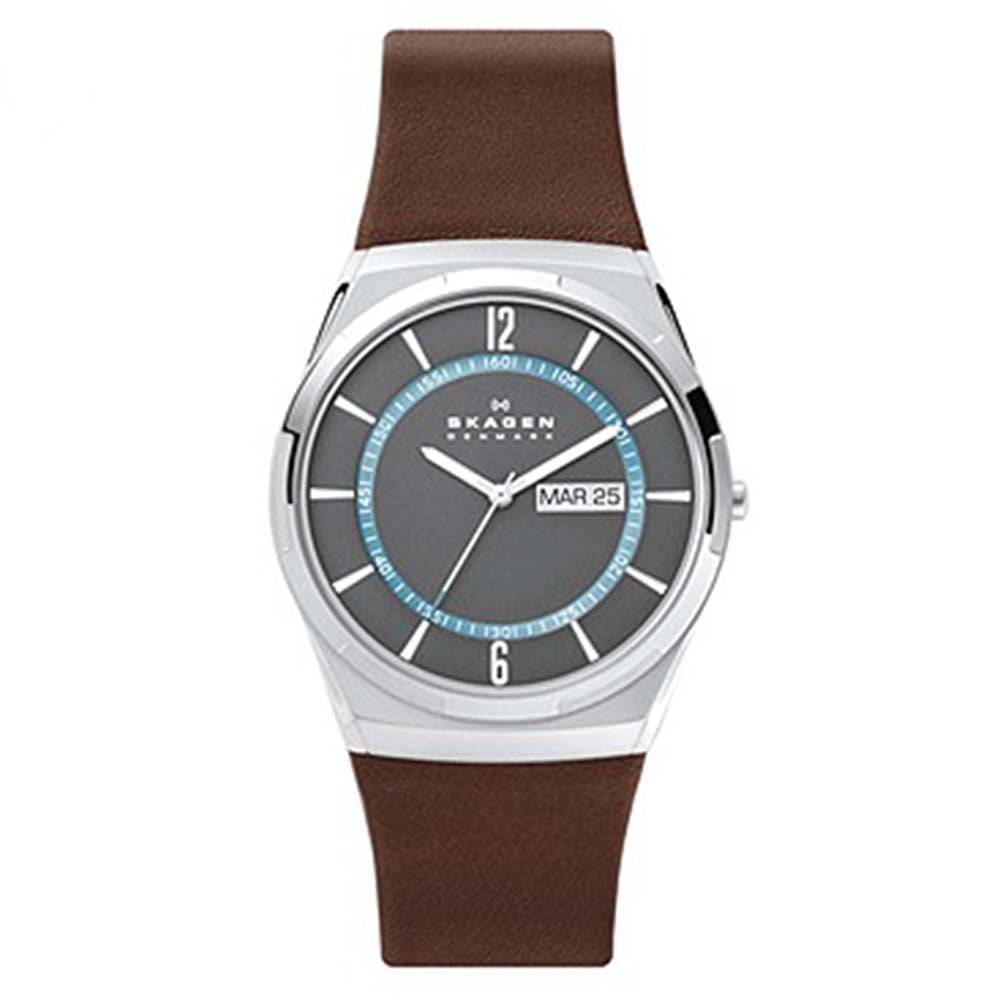 SKAGEN ANALOG WATCH 0 JWL SS LEATHER STRAP