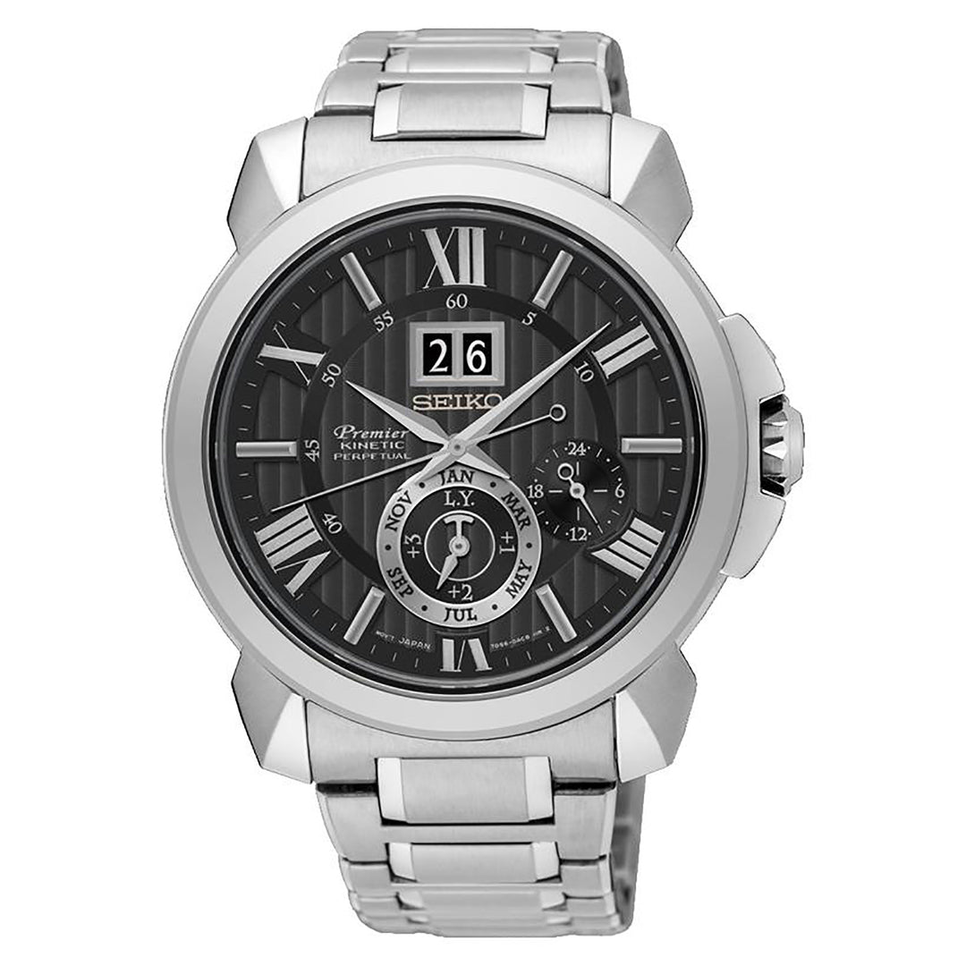 SEIKO Men's Premier Kinetic Perpetual Calendar