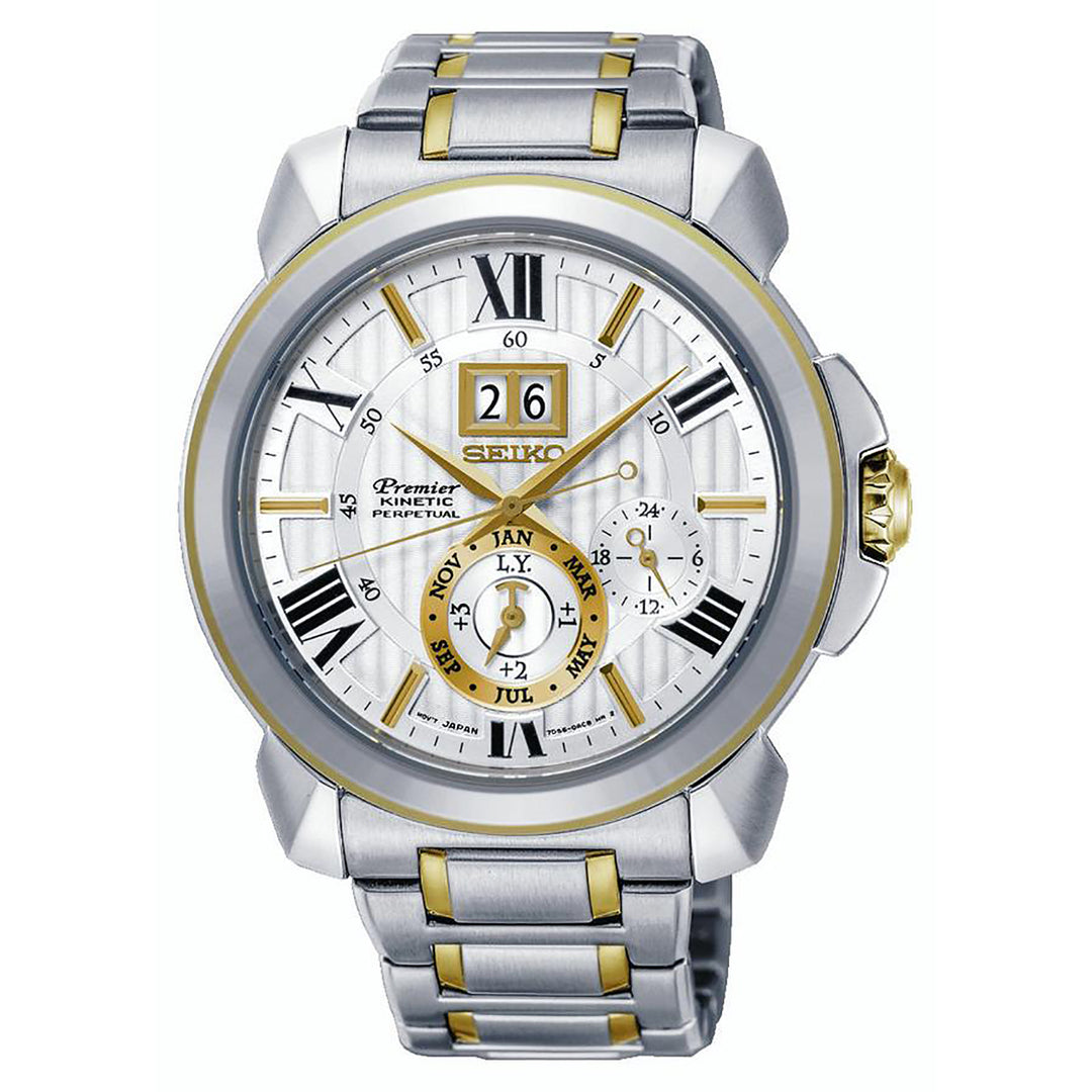 SEIKO Men's Premier Kinetic Perpetual Calendar