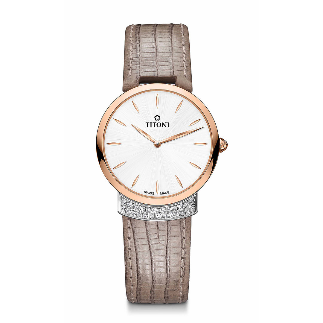 TITONI WOMEN'S MADEMOISELLE BY TITONI QUARTZ SILVER DIAL WATCH