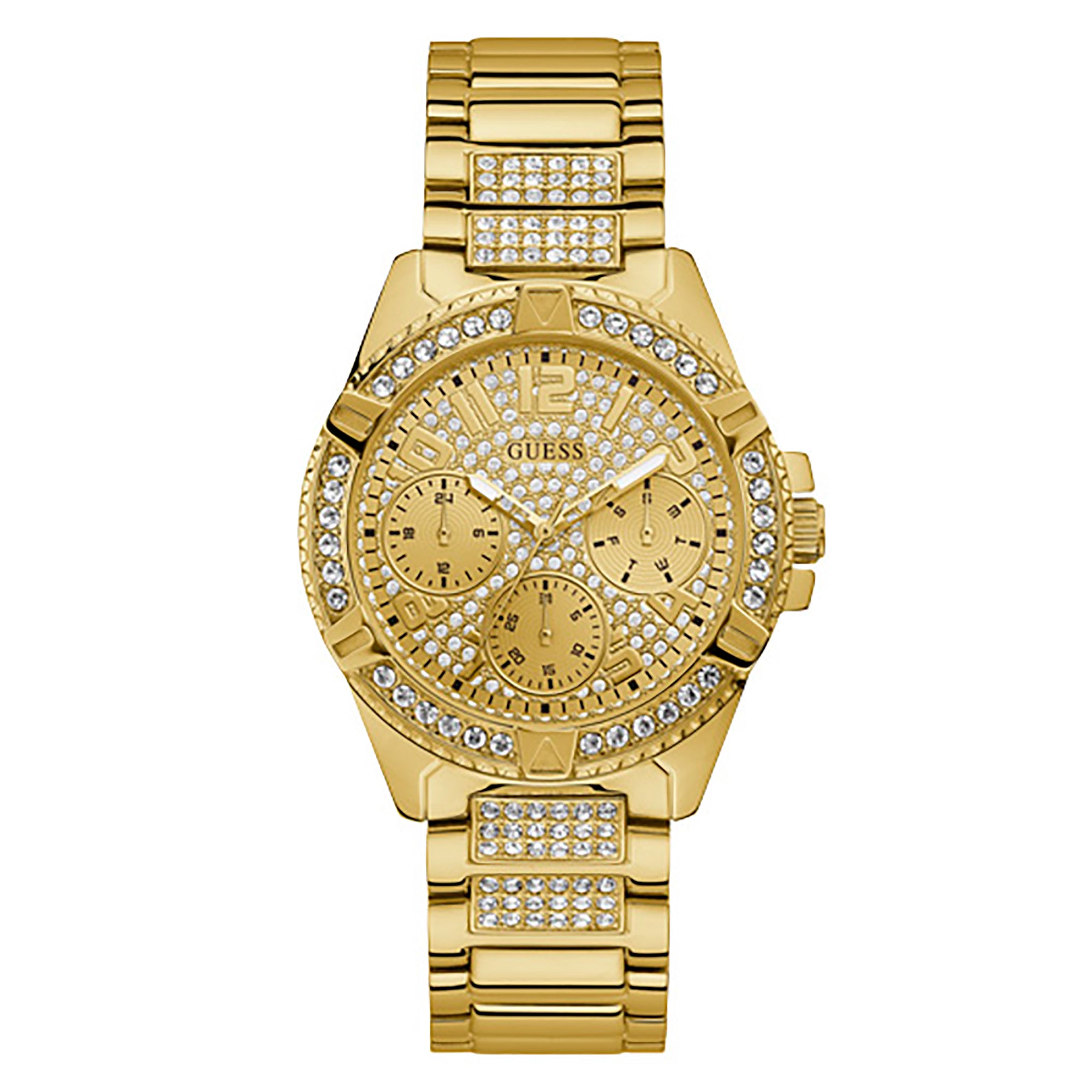 Gold guess deals watch