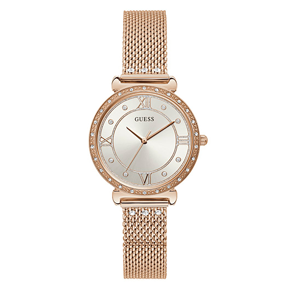Guess Women's Watch Rose Gold Tone Case Quartz