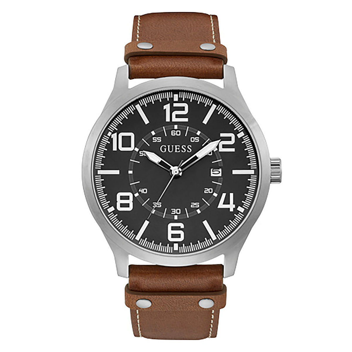 Guess Men's Watch Silver Tone Case Quartz