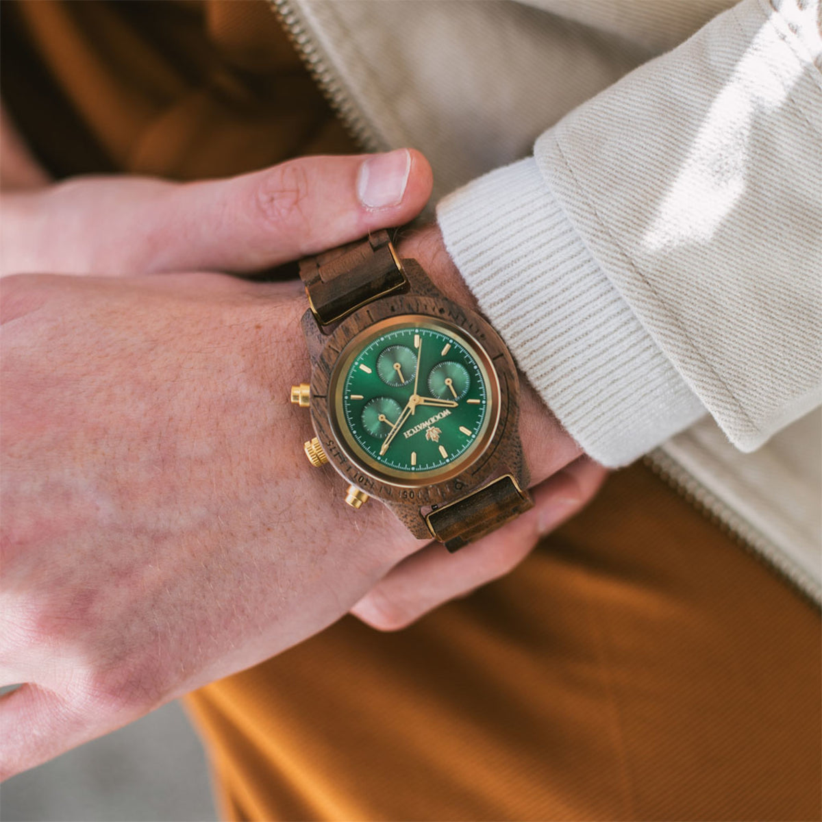 Woodwatch Men's Chronus Emerald Gold WW-CS-Emd