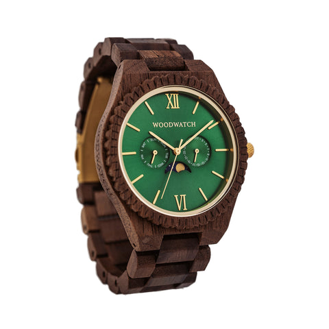 WOODWATCH MEN'S GRAND EMERALD JUNGLE QUARTZ WATCH